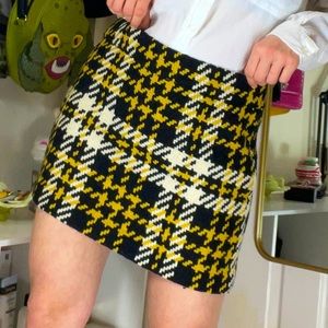 J Crew Wool plaid Skirt